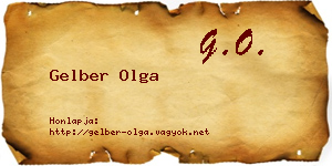 Gelber Olga névjegykártya